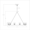 Crystorama Aragon 34.75'' LED Chandelier - Product Dimensions