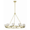 Crystorama Aragon 36'' LED Chandelier in Soft Brass - Front View