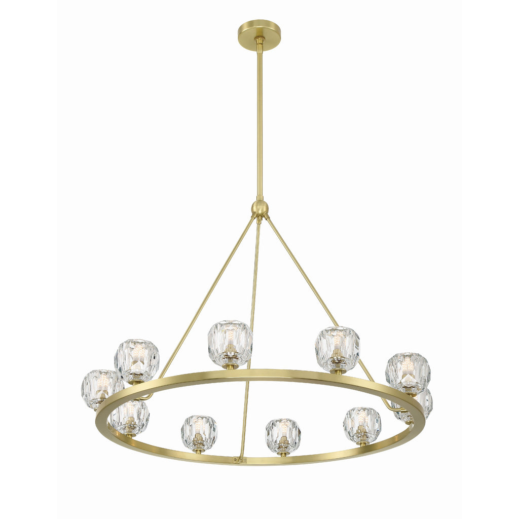 Crystorama Aragon 36'' LED Chandelier in Soft Brass - Additional View