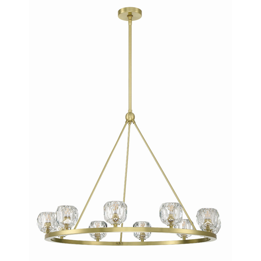 Crystorama Aragon 36'' LED Chandelier in Soft Brass - Additional View