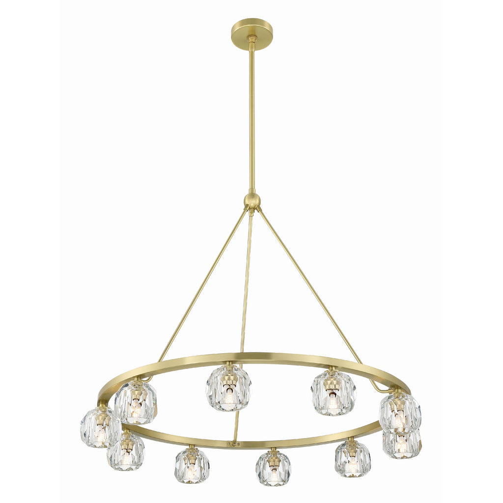 Crystorama Aragon 36'' LED Chandelier in Soft Brass - Additional View