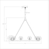 Crystorama Aragon 36'' LED Chandelier - Product Dimensions