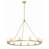 Crystorama Aragon 46.75'' LED Chandelier in Soft Brass - Front View