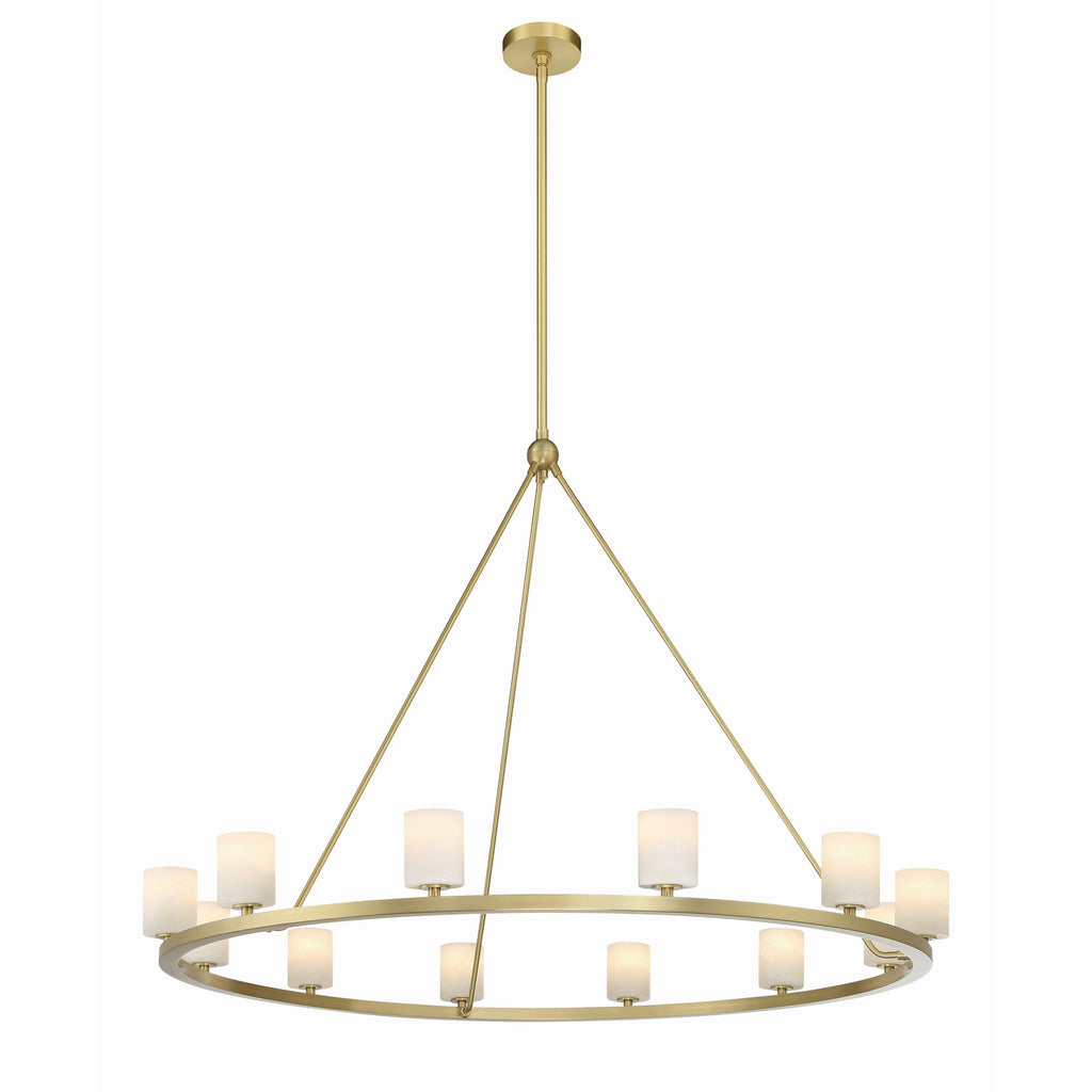 Crystorama Aragon 46.75'' LED Chandelier in Soft Brass - Front View