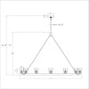 Crystorama Aragon 46.75'' LED Chandelier - Product Dimensions