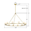 Crystorama Aragon 46.75'' LED Chandelier - Product Dimensions