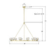 ARA-10266-SB Aragon 48'' LED Chandelier | Dimensions Image