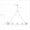 Crystorama Aragon 48'' LED Chandelier - Product Dimensions