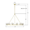 Crystorama Aragon 48'' LED Chandelier - Product Dimensions