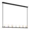 Crystorama Aragon 56'' LED Linear Chandelier in Matte Black - Front View