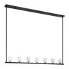 Crystorama Aragon 56'' LED Linear Chandelier in Matte Black - Additional View