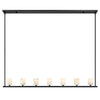 Crystorama Aragon 56'' LED Linear Chandelier in Matte Black - Additional View
