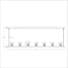 Crystorama Aragon 56'' LED Linear Chandelier - Product Dimensions
