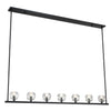 Crystorama Aragon 56'' LED Linear Chandelier in Matte Black - Front View
