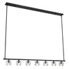 Crystorama Aragon 56'' LED Linear Chandelier in Matte Black - Additional View