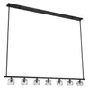 Crystorama Aragon 56'' LED Linear Chandelier in Matte Black - Additional View