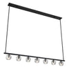 Crystorama Aragon 56'' LED Linear Chandelier in Matte Black - Additional View