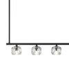 Crystorama Aragon 56'' LED Linear Chandelier in Matte Black - Additional View