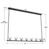 Crystorama Aragon 56'' LED Linear Chandelier - Product Dimensions