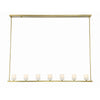 Crystorama Aragon 56'' LED Linear Chandelier in Soft Brass - Front View