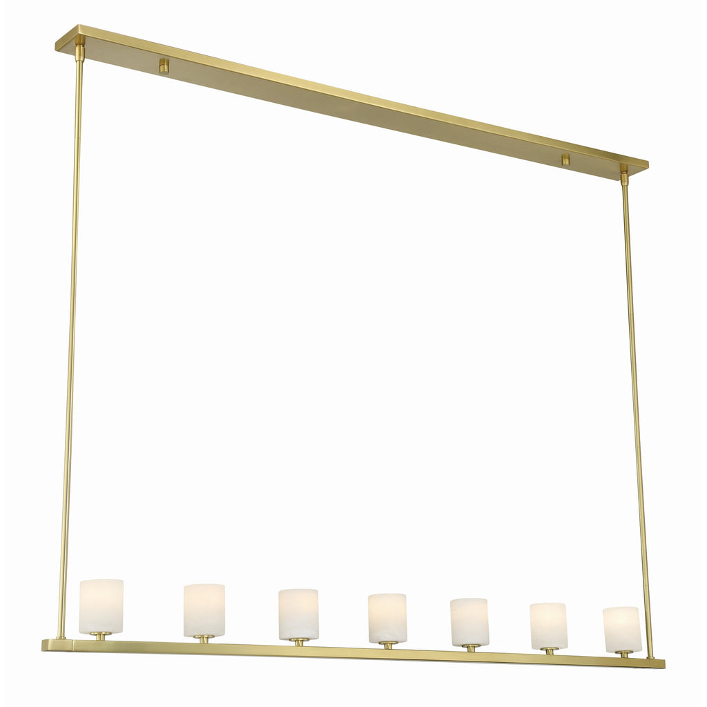 Crystorama Aragon 56'' LED Linear Chandelier in Soft Brass - Additional View