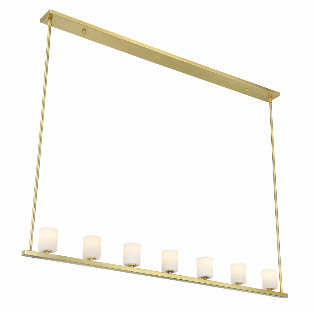 Crystorama Aragon 56'' LED Linear Chandelier in Soft Brass - Additional View