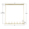 Crystorama Aragon 56'' LED Linear Chandelier - Product Dimensions