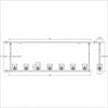 Crystorama Aragon 56'' LED Linear Chandelier - Product Dimensions