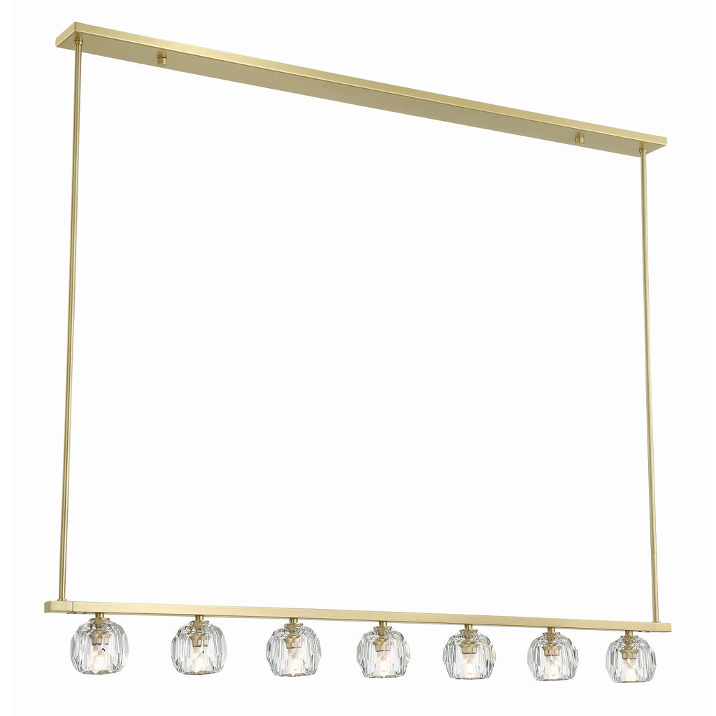 Crystorama Aragon 56'' LED Linear Chandelier in Soft Brass - Additional View