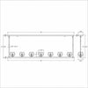 Crystorama Aragon 56'' LED Linear Chandelier - Product Dimensions