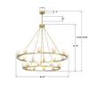 ARA-10268-SB-ST Aragon 46.75'' LED Chandelier | Dimensions Image