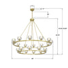 ARA-10268-SB Aragon 48'' LED Chandelier | Dimensions Image