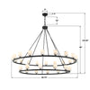 ARA-10269-MK-ST Aragon 58.75'' LED Chandelier | Dimensions Image