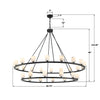 Crystorama Aragon 58.75'' LED Chandelier - Product Dimensions