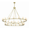 Crystorama Aragon 58.75'' LED Chandelier in Soft Brass - Front View