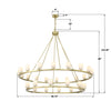Crystorama Aragon 58.75'' LED Chandelier - Product Dimensions
