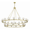 Crystorama Aragon 60'' LED Chandelier in Soft Brass - Front View
