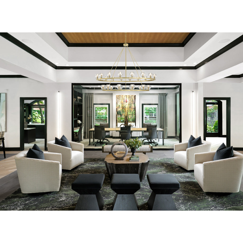 Crystorama Aragon 60'' LED Chandelier in Soft Brass - Lifestyle View