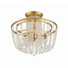 Crystorama Arcadia 15'' Semi Flush Mount in Antique Gold - Additional View