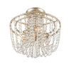 Crystorama Arcadia 15'' Semi Flush Mount in Antique Silver - Additional View