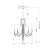 Crystorama Arcadia 23.5'' Chandelier - Product Dimensions