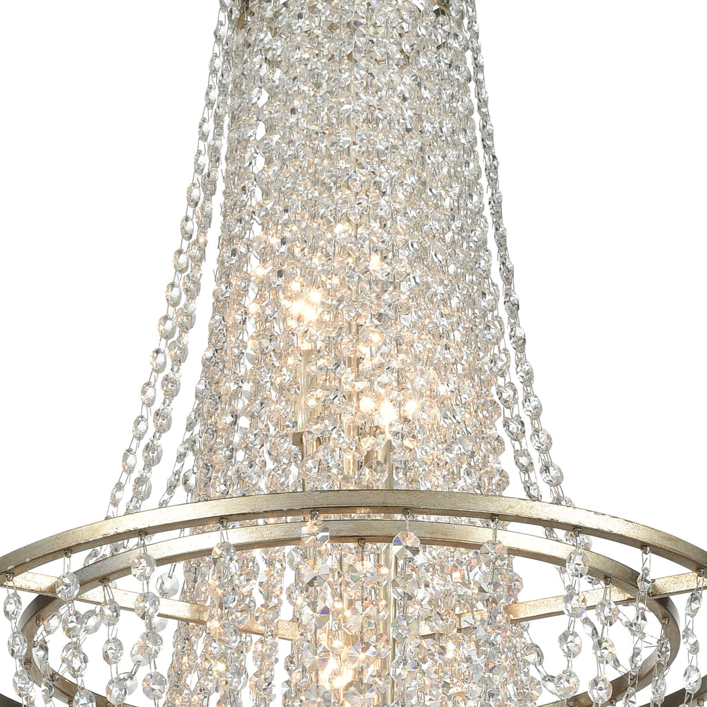 Crystorama-OPEN-BOX Arcadia 4 Light Chandelier in Antique Silver - Additional View
