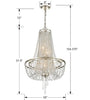 Crystorama-OPEN-BOX Arcadia 4 Light Chandelier - Product Dimensions