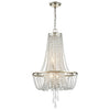 Crystorama-OPEN-BOX Arcadia 4 Light Chandelier in Antique Silver - Front View