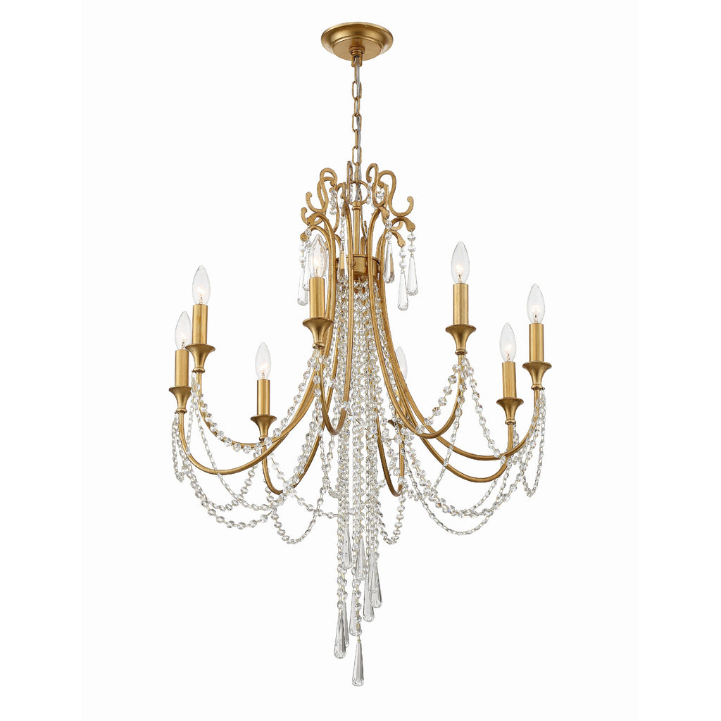 Crystorama Arcadia 26.75'' Chandelier in Antique Gold - Additional View