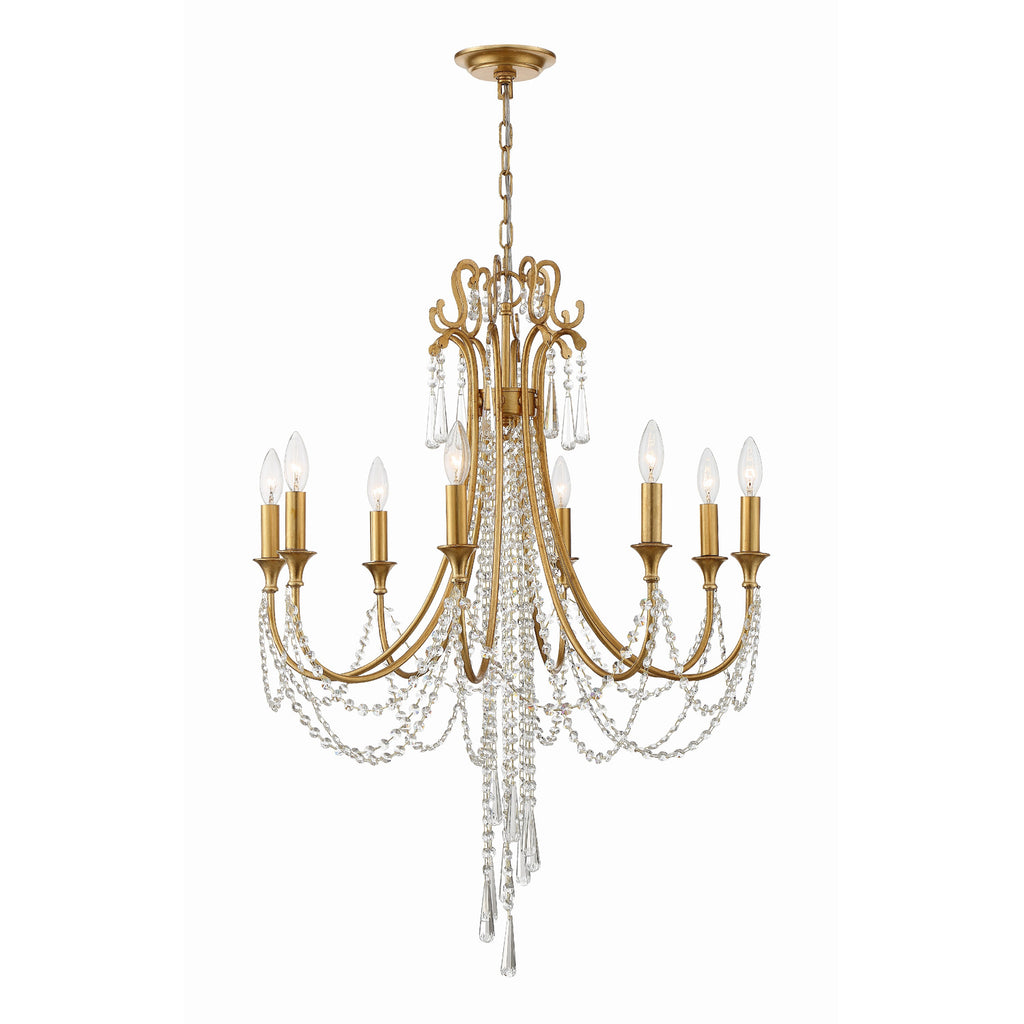 Crystorama Arcadia 26.75'' Chandelier in Antique Gold - Additional View