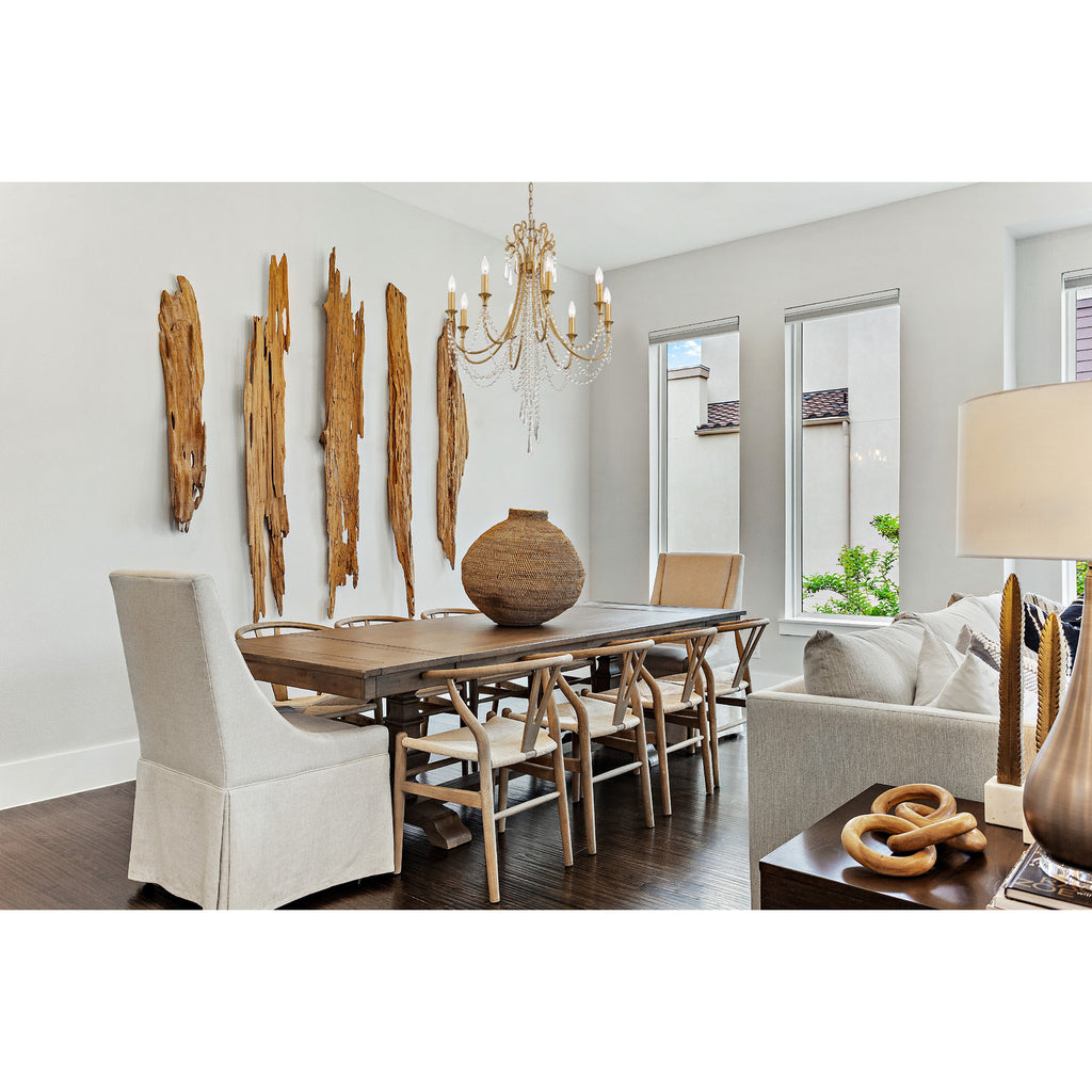 Crystorama Arcadia 26.75'' Chandelier in Antique Gold - Lifestyle View