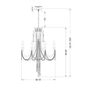 Crystorama Arcadia 26.75'' Chandelier - Product Dimensions