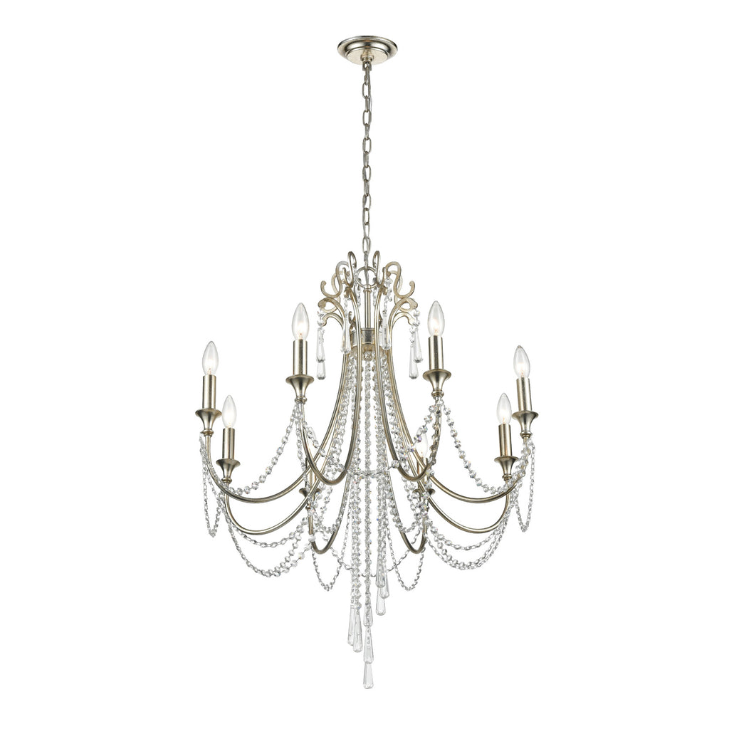 Crystorama Arcadia 26.75'' Chandelier in Antique Silver - Additional View