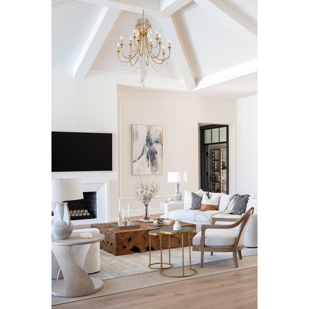 Crystorama Arcadia 32.5'' Chandelier in Antique Gold - Lifestyle View